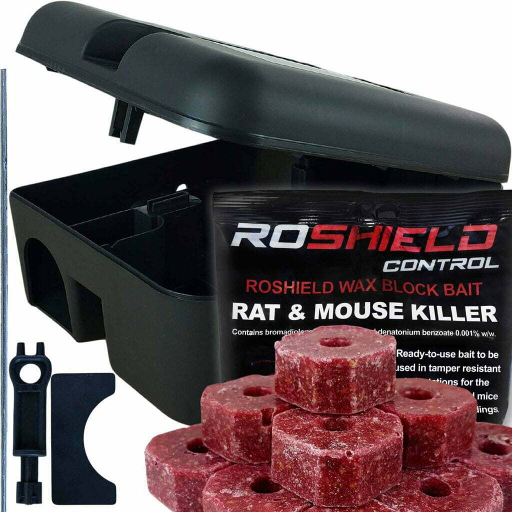 Roshield Rat Box with Poison Bait Kit - Pest Control Products
